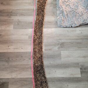 Black and brown very soft and fuzzy scarf